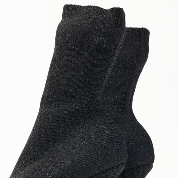 Balenciaga Knife 80 Black Glittered Stretch-Knit Ankle Boots - Picture 8 of 9